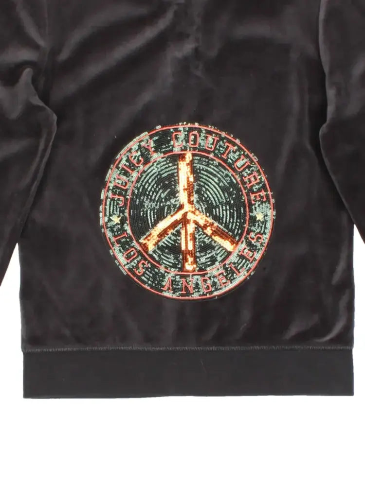 Juicy Couture Y2K Peace Velour Hoodie (Size M) - Sweaters and Hoodies