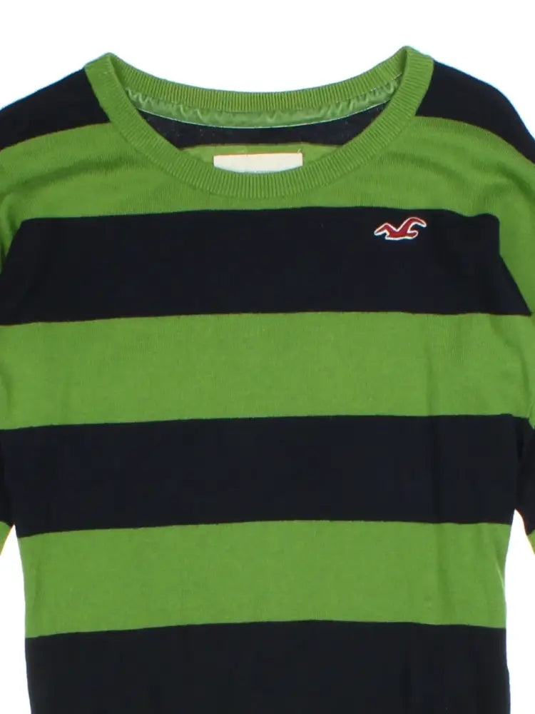 Y2K Hollister Stripe Jumper (Size S) - Knitwear