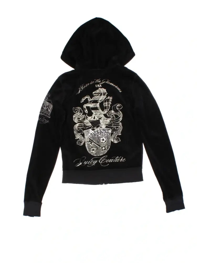 Y2K Juicy Couture Velour Hoodie (Size XS) - Sweaters and Hoodies
