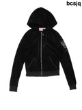 Y2K Juicy Couture Velour Hoodie (Size XS) - Sweaters and Hoodies