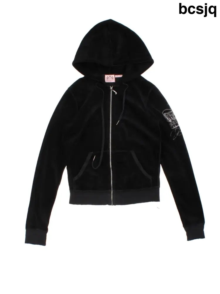 Y2K Juicy Couture Velour Hoodie (Size XS) - Sweaters and Hoodies